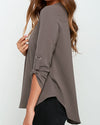 Women's V-neck Long-Sleeved Shirt