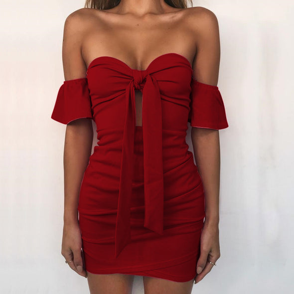 Women's Bandage Tube Top Bodycon Dresses