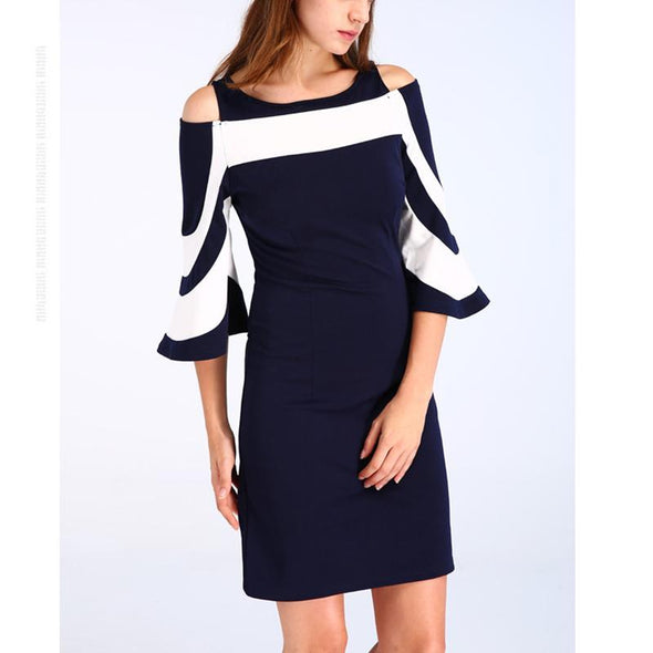 Speaker Sleeves Slim Knit Bodycon Dress