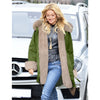 Fashion Hooded Fur Collar Long Sleeve Coat