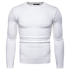 New Men's O-Neck Solid Color Long Sleeve Sweater