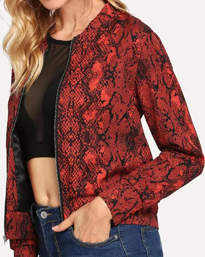 Snake Print Short Jacket