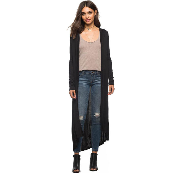 New solid color thin long sleeve cardigan