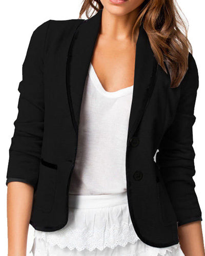 Long Sleeve Short Lapels Blazer