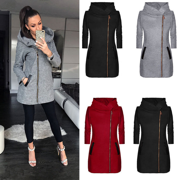 Fashion Plus Velvet Padded Sweater Coat