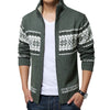 Fashion Versatile Stand Collar Jacquard Knit Sweater