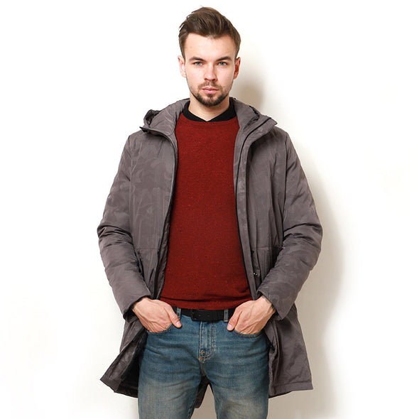 Men's Hooded Zip Down Jacket