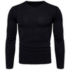 New V-neck Men's Solid Color Long-sleeved Sweater