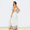 Women's summer print slim strap long dress