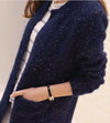 Solid Color Long Sleeve Pocket Sweater