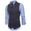 New British Style Business Fashion Slim Casual Lattice Suit Vest