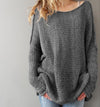 O-Neck Long-Sleeved Solid Color Sweater