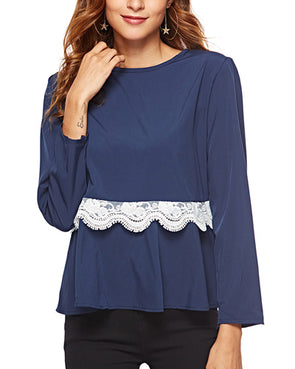 Women's O-Neck Long-Sleeved Shirt