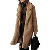 Long Sleeve Lapel Women's Plush Coat