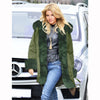 Fashion Hooded Fur Collar Long Sleeve Coat