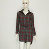 Women's Plaid Print Long Sleeve Dress