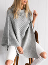 High Neck Fashion Cloak Shawl Bat Sweater