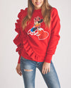 Fashion Printed Long Sleeve Ruffled Sweatshirt