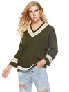 New V-neck Long Sleeves Bottoming Sweater