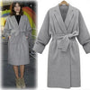 Fashion Bandage Long Sleeve Women's Woolen Coat