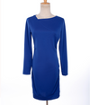 Oblique Collar Pure Color Long Sleeve Package Hip Bodycon Dress