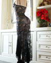 Women's Embroidery Hollow Evening Dress