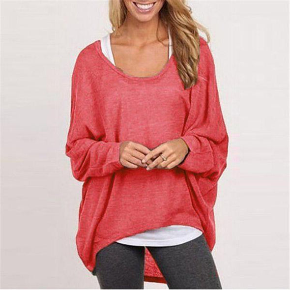 Women Blouse Casual Loose Tops Shirts Sweater Pullovers