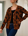 Casual Tricolor Leopard Print Long Sleeve Sweaters