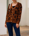 Casual Tricolor Leopard Print Long Sleeve Sweaters