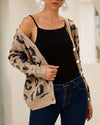 Casual Tricolor Leopard Print Long Sleeve Sweaters