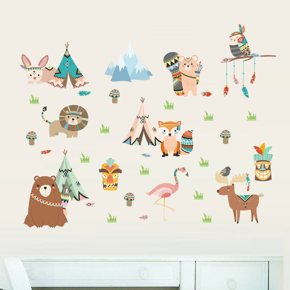 Cartoon Animal Decorative Wall Sticker