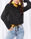 New Hooded Long Sleeve Lace-Up Sweatshirt