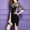 High-End Elegant Embroidery Evening Dress