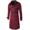 Fashion Boutique Long Slim Double-breasted Men's Trench Coat