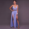 Sexy Low-cut Strap Tight Split Evening Dress