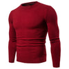 New Men's O-Neck Solid Color Long Sleeve Sweater