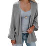 Solid Color Long Sleeve Knit Cardigan Sweater Coat