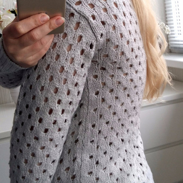 Beaded Sequined Knit Sweater