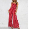 Condole Belt Dew Back Striped Jumpsuit