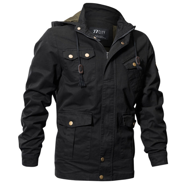 Men's Multi-Pocket Windbreaker Jacket