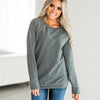 Casual Solid Color Zipper Long Sleeve Sweatshirt