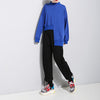 Irregular Solid Color O-Neck Loose Sweatshirt