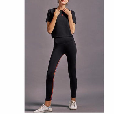 Casual Hit Color High Waist Trousers Leggings