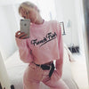 Sexy Letter Long Sleeve Short Sweatshirt