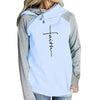 Zipper Long Sleeve Hooded Fleece Sweatshirt