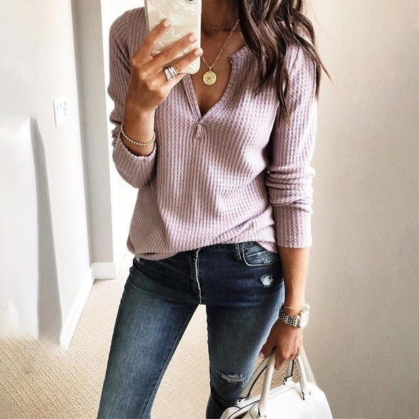 Loose V-Neck Sweater