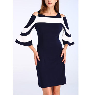 Speaker Sleeves Slim Knit Bodycon Dress