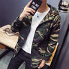 Camouflage Long-Sleeved Hooded Zipper Jacket