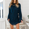 Women's Stitching Long Sleeve Dress