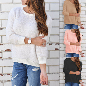 O-neck Long Sleeve Warm Sweater